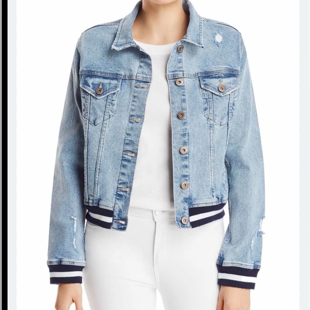 Pistola Half Court Brando Light Blue Distressed Denim Jacket